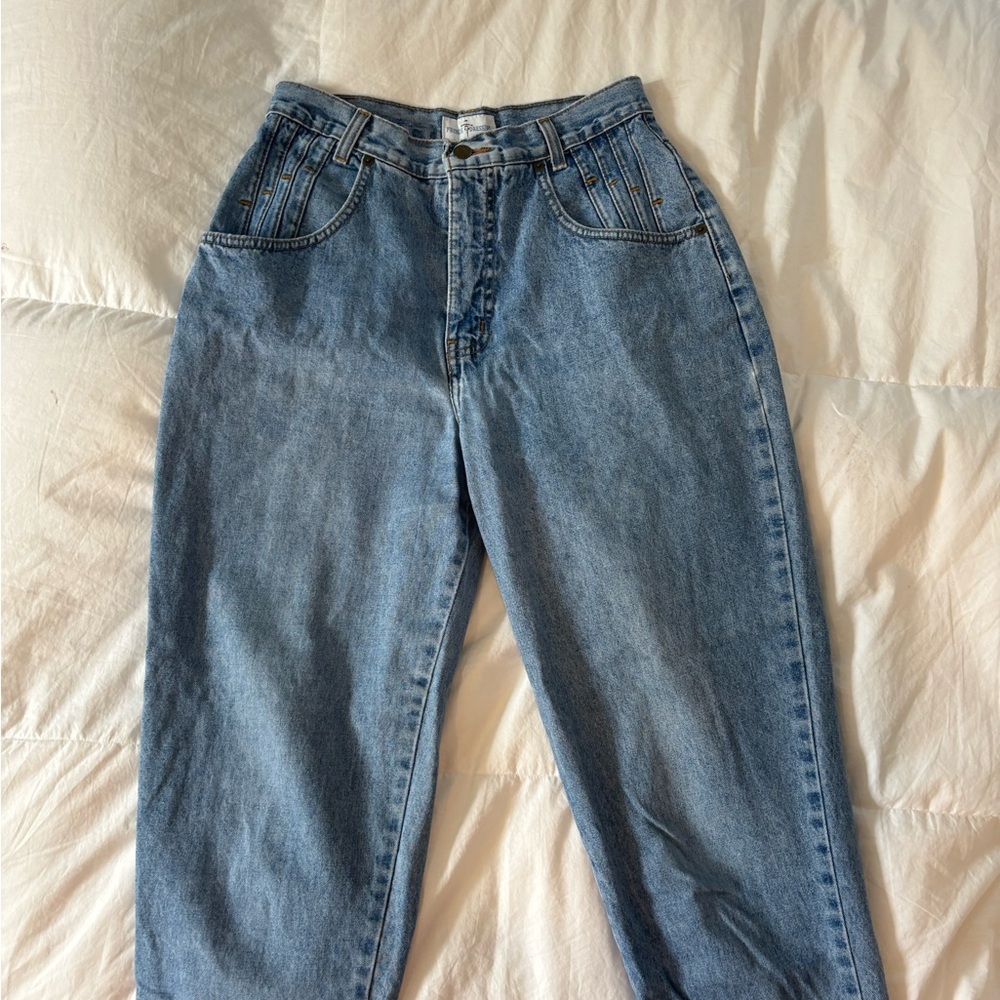 High Rise Blue Denim Jeans